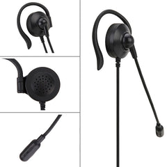 SOYTO SY227 Single-side Operator Ear Hook Headset Corded Computer Headset, 3.5mm, Separation USB Wire Control