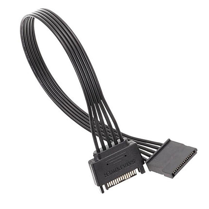 Power Supply SATA 15Pin Male And Female Extension Cable Durable Hard Disk Drive Power Connection Cables, 30cm 15Pin, 60cm 15Pin