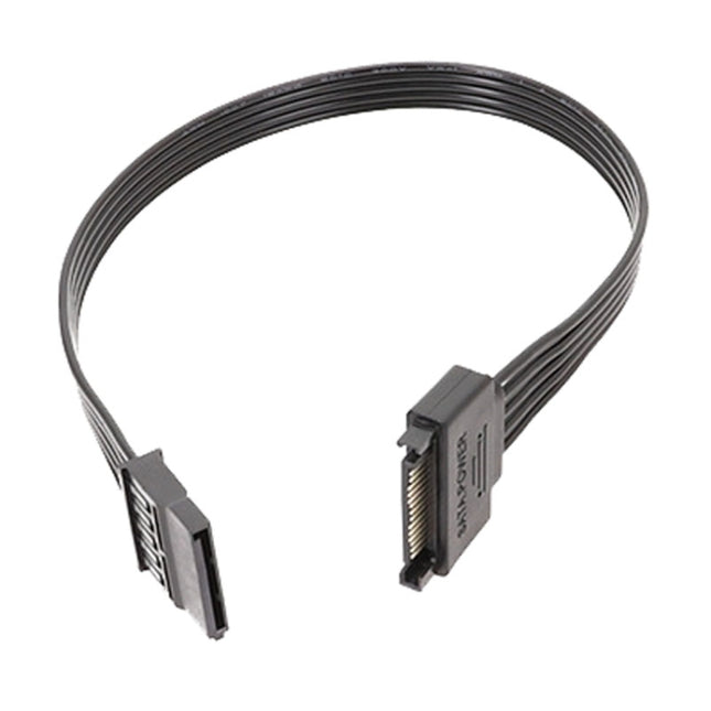 Power Supply SATA 15Pin Male And Female Extension Cable Durable Hard Disk Drive Power Connection Cables, 60cm 15Pin