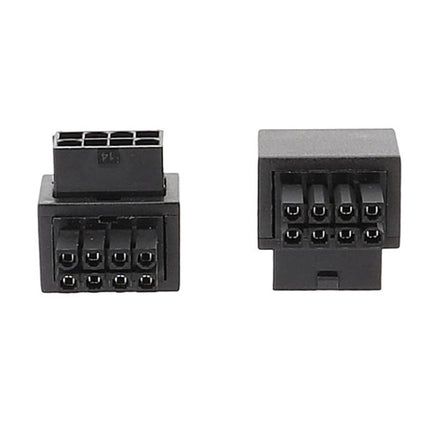Motherboard CPU 8Pin Power Steering Connector Interface Steering Header 90 Degree Adaptor, Positive Bend A Type, Reverse Curve B Type