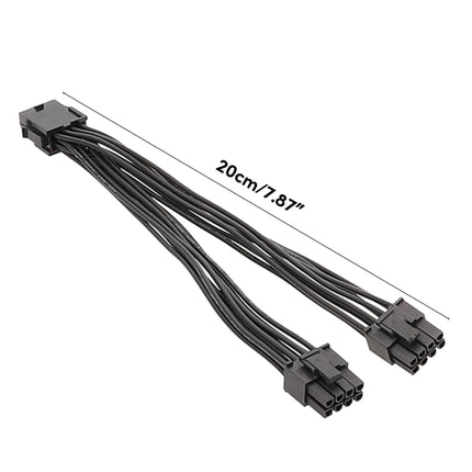 8P Female To Dual 6+2Pin Male Graphics Card Power Cable 8P To Dual 8P 1 To 2 Power Adapter Cable, 8P Female To Dual 6+2Pin Male