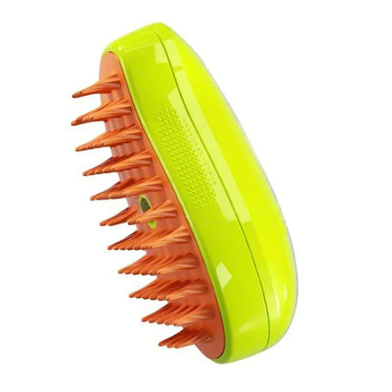 Mango Pet Electrical Spray Massage Comb Hair Removal Cleaning Grooming Brush For Cats And Dogs, Mango Yellow, Mango Green