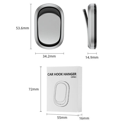 2pcs/set Car Adhesive Multifunctional Invisible Hook