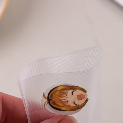 10pcs Transparent Antimagnetic Spoof Avatar ID Card Cover, Ultraman, Spider-Man, Black, Purple, Sakura, Batman