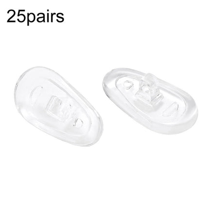 25pairs Eyeglasses Airbag Nosepiece Silicone Soft Nose Pad Universal Accessory, Medium, Large, Non-Slip