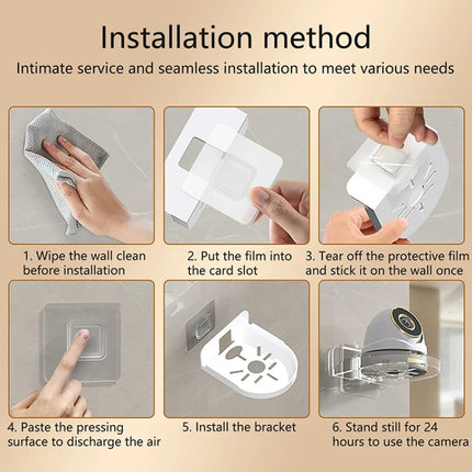 Traceless Wall Mounted Camera Bracket Home No-Punch Surveillance Rack Router Shelf