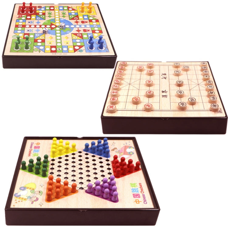 Wooden Multifunctional Parent-Child Interactive Children Educational Chessboard Toy Set, 2 in 1 A Model, 2 in 1 B Model, 2 in 1 C Model, 3 in 1 A Model, 3 in 1 B Model, 3 in 1 D Model, 3 in 1 E Model, 3 in 1 F Model, 4 in 1 C Model, 4 in 1 D Model�����...