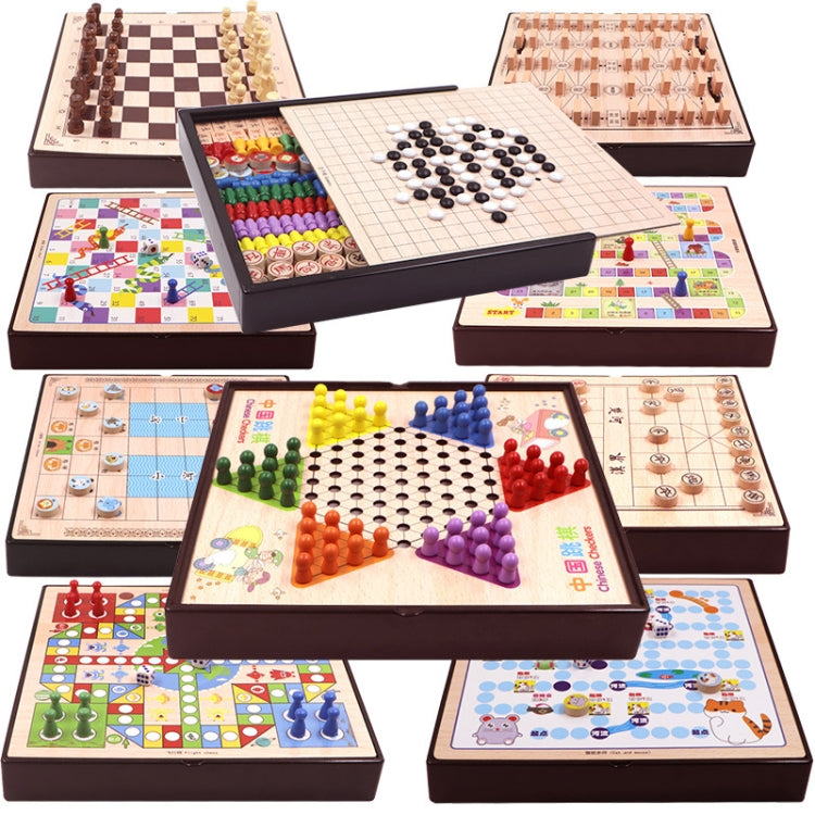 Wooden Multifunctional Parent-Child Interactive Children Educational Chessboard Toy Set, 2 in 1 A Model, 2 in 1 B Model, 2 in 1 C Model, 3 in 1 A Model, 3 in 1 B Model, 3 in 1 D Model, 3 in 1 E Model, 3 in 1 F Model, 4 in 1 C Model, 4 in 1 D Model�����...