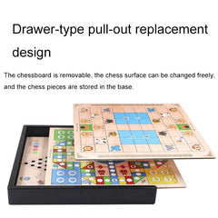 Wooden Multifunctional Parent-Child Interactive Children Educational Chessboard Toy Set, 2 in 1 A Model, 2 in 1 B Model, 2 in 1 C Model, 3 in 1 A Model, 3 in 1 B Model, 3 in 1 D Model, 3 in 1 E Model, 3 in 1 F Model, 4 in 1 C Model, 4 in 1 D Model�����...