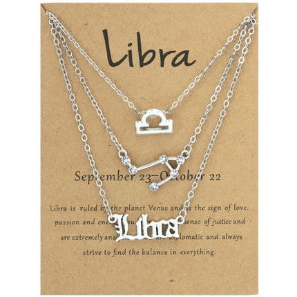 3 In 1 12 Zodiac Signs Necklace Set Retro Alphabet Symbols With Diamonds Jewelry Set, Scorpion Golden, Sagittarius Golden, Capricorn Golden, Taurus Golden, Pisces Golden, Leo Golden, Libra Golden, Cancer Golden, Aquarius Golden, Virgo Golden, Aries Gol...