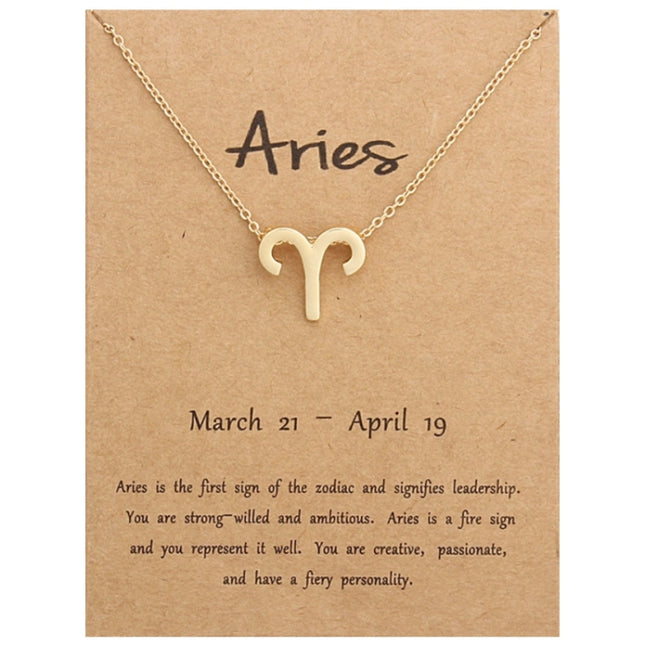 Zodiac Signs Necklace Electroplate Alloy Short Chain Jewelry, Aries Golden, Cancer Golden, Libra Golden, Virgo Golden, Leo Golden, Aquarius Golden, Pisces Golden, Taurus Golden, Capricorn Golden, Sagittarius Golden, Scorpio Golden, Gemini Golden       ...