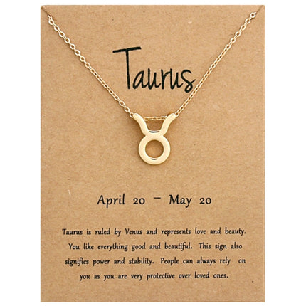 Zodiac Signs Necklace Electroplate Alloy Short Chain Jewelry, Aries Golden, Cancer Golden, Libra Golden, Virgo Golden, Leo Golden, Aquarius Golden, Pisces Golden, Taurus Golden, Capricorn Golden, Sagittarius Golden, Scorpio Golden, Gemini Golden       ...