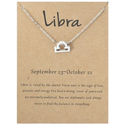 Zodiac Signs Necklace Electroplate Alloy Short Chain Jewelry, Aries Golden, Cancer Golden, Libra Golden, Virgo Golden, Leo Golden, Aquarius Golden, Pisces Golden, Taurus Golden, Capricorn Golden, Sagittarius Golden, Scorpio Golden, Gemini Golden       ...