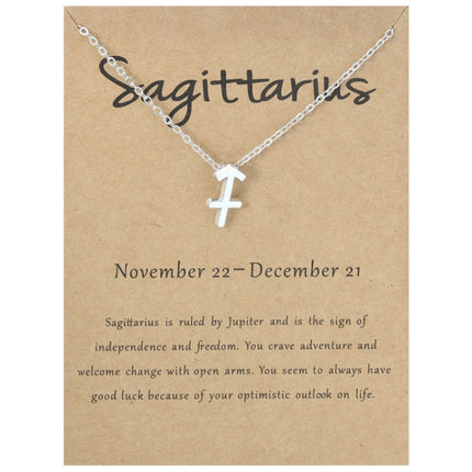 Zodiac Signs Necklace Electroplate Alloy Short Chain Jewelry, Aries Golden, Cancer Golden, Libra Golden, Virgo Golden, Leo Golden, Aquarius Golden, Pisces Golden, Taurus Golden, Capricorn Golden, Sagittarius Golden, Scorpio Golden, Gemini Golden       ...