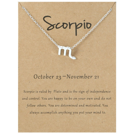 Zodiac Signs Necklace Electroplate Alloy Short Chain Jewelry, Aries Golden, Cancer Golden, Libra Golden, Virgo Golden, Leo Golden, Aquarius Golden, Pisces Golden, Taurus Golden, Capricorn Golden, Sagittarius Golden, Scorpio Golden, Gemini Golden       ...