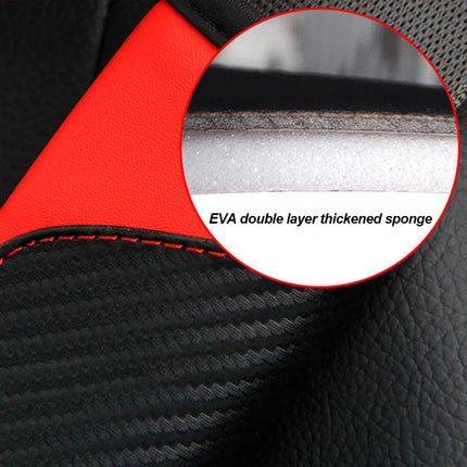Car Seat Belt Cover Carbon Fiber Leather Auto Seat Shoulder Protection, Black, Red, Wine Red, Crown Black, Crown Red, Crown Wine Red