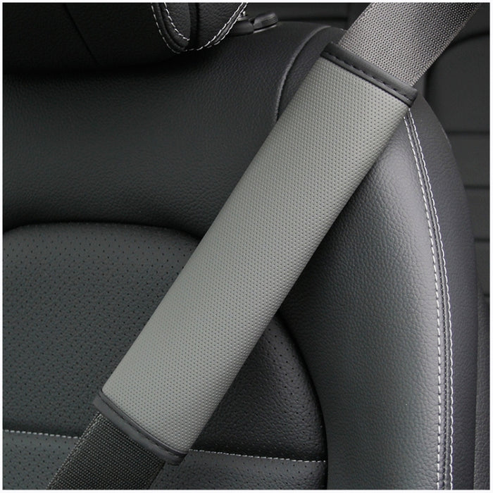 Skin Feeling Car Leather Seat Belt Cover Shoulder Pads, 6.5x23cm