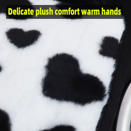 Plush Heart Pattern Car Center Console Cover Mat, 32x19cm