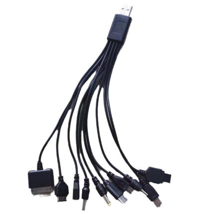 10 In 1 Multifunction USB Charging Cable For IPhone / PSP / Camera / Nokia / HTC / LG / Samsung, 10 In 1