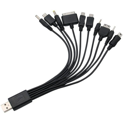 10 In 1 Multifunction USB Charging Cable For IPhone / PSP / Camera / Nokia / HTC / LG / Samsung, 10 In 1