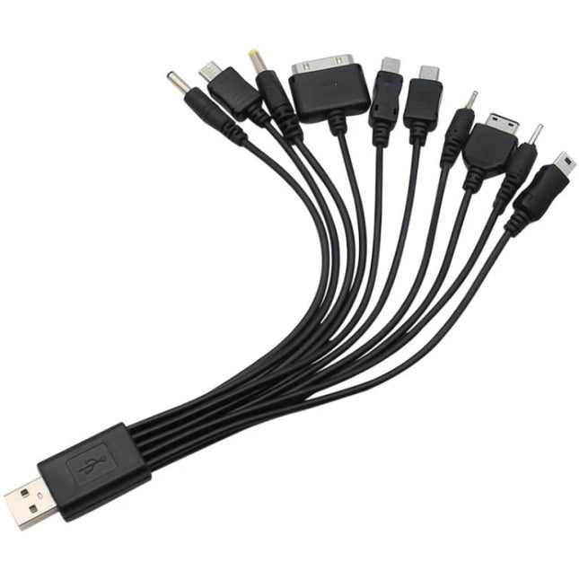 10 In 1 Multifunction USB Charging Cable For IPhone / PSP / Camera / Nokia / HTC / LG / Samsung