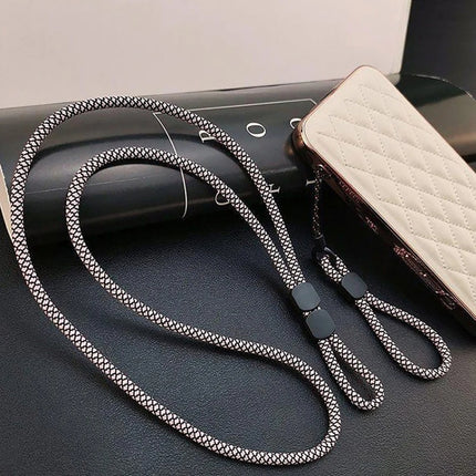 Dual-use Detachable Adjustment Mobile Phone Lanyard Anti-lost Wrist Rope, Light Brown, Black and Blue, Pink