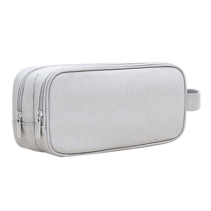 SM09 Double-layer Large Capacity Digital Accessories Storage Bag, Gray, Black, Navy Blue, Dark Gray