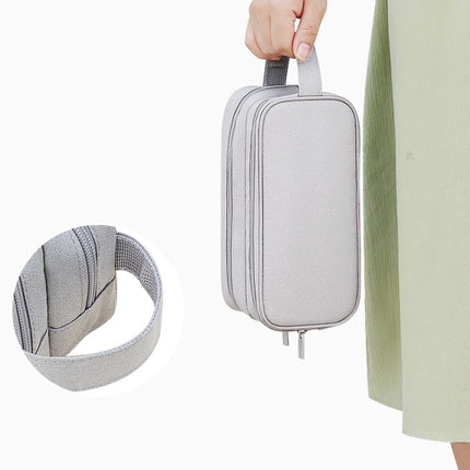 SM09 Double-layer Large Capacity Digital Accessories Storage Bag, Gray, Black, Navy Blue, Dark Gray