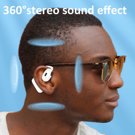 Bluetooth V5.4 Hanging Ear Wireless Earbuds Stereo Sound Headphones, V21 Black, V21 White