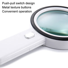 30X Magnifier With Violet Light Students Elderly Reading Maintenance Magnifying Glass, 125mm 13 Lights