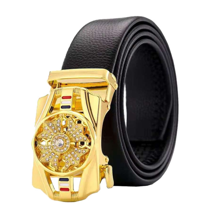Dandali Scratch-Resistant Wrapped Edge Automatic Buckle Belt Mens Casual Waistbone Belt