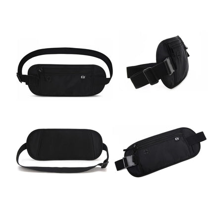 Passport Fit Invisible Waterproof Cell Phone Waist Pack Anti-theft Brush Travel Document Organizer Bag