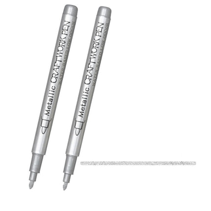 GuangNa GN550 2pcs High Light Metallic Paint Pens Photo Signing Marker, Hard Bristle, Soft Bristle