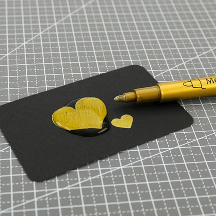 GuangNa GN550 2pcs High Light Metallic Paint Pens Photo Signing Marker, Hard Bristle, Soft Bristle