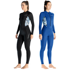 DIVE & SAIL Ladies Summer Thin Wetsuit Breathable Sunscreen Long Sleeve Quick Dry Swimsuit, S, M, L, XL, XXL