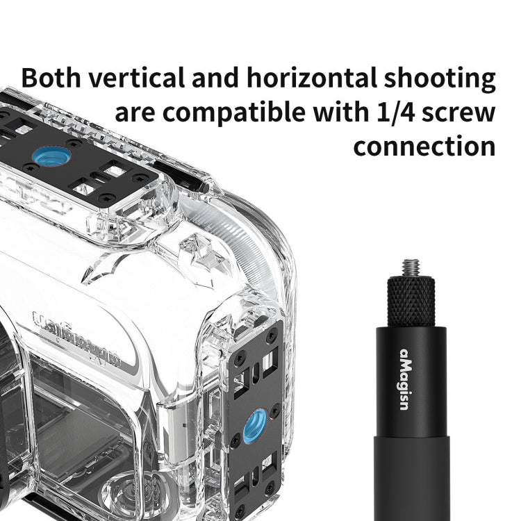 aMagisn Horizontal and Vertical Shooting Dive Shell 60m Waterproof Shell Accessories, For Insta360 Ace