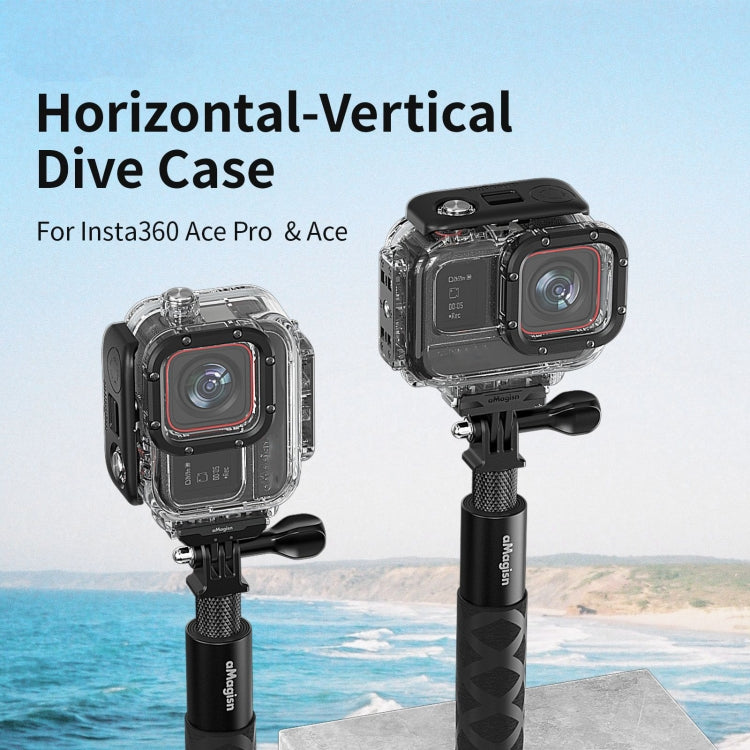 aMagisn Horizontal and Vertical Shooting Dive Shell 60m Waterproof Shell Accessories, For Insta360 Ace