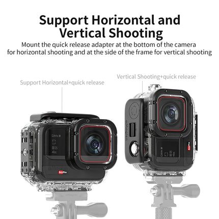 aMagisn Horizontal and Vertical Shooting Dive Shell 60m Waterproof Shell Accessories, For Insta360 Ace