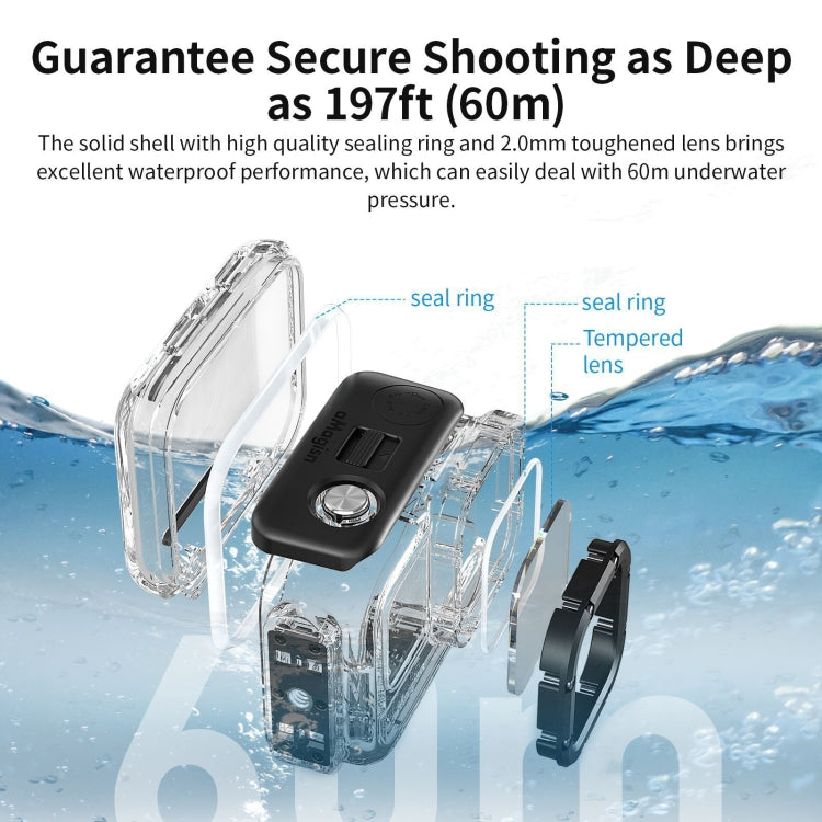 aMagisn Horizontal and Vertical Shooting Dive Shell 60m Waterproof Shell Accessories, For Insta360 Ace