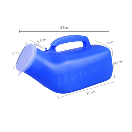Household Mens Urinal 1200ml Plastic Potty With Lid And Smooth Mouth Urinal