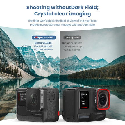 aMagisn Waterproof Filter Protective Goggles Sports Camera Accessories, For Insta360 Ace Pro UV