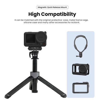 For DJI Osmo 360 / Action 5 Pro / Action 4 / Action 3 aMagisn Magnetic Fast Disassembly Motion Camera Accessories