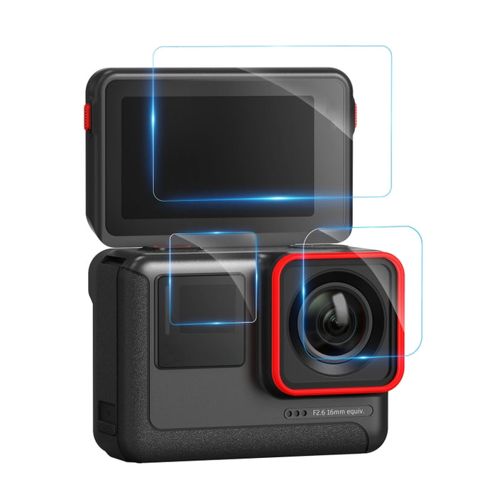 For Insta360 ACE aMagisn Tempered Film Protective Stickers Sports Camera Accessories, 3 In 1, 6 In 1