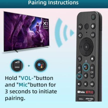 Control remoto por voz Bluetooth RMF-TX800U para televisores Sony KDL y XR/4K BRAVIA, RMF-TX800U