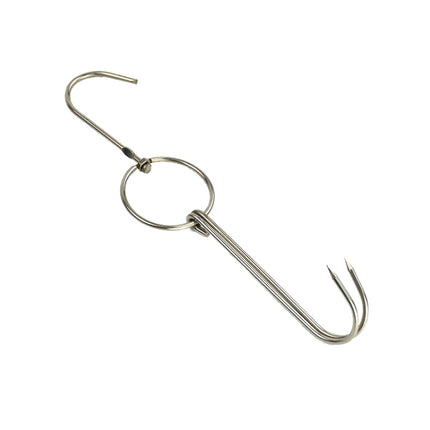 Stainless Steel Double Ring Duck Cooker Hanger Outdoor Barbecue Hanging Hook Stand, 3 Centi Small Ring 23cm, 3 Centi Small Wax Ring 24.5cm, 3 Centi Large Wax Ring 33cm, 3 Centi Medium Wax Ring 29cm, 4 Centi  Steel Thick Short 24cm                      ...