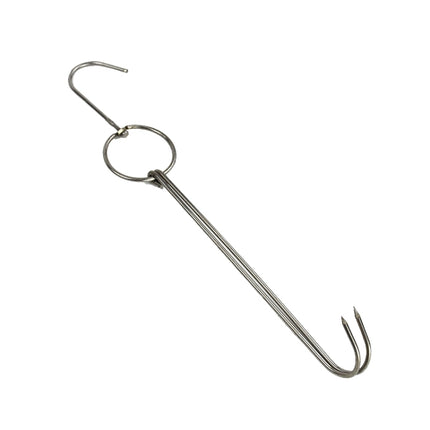 Stainless Steel Double Ring Duck Cooker Hanger Outdoor Barbecue Hanging Hook Stand, 3 Centi Small Ring 23cm, 3 Centi Small Wax Ring 24.5cm, 3 Centi Large Wax Ring 33cm, 3 Centi Medium Wax Ring 29cm, 4 Centi  Steel Thick Short 24cm                      ...