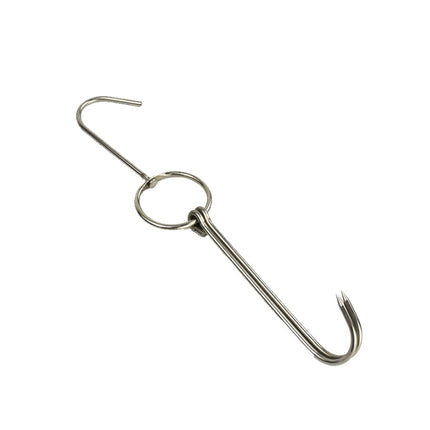 Stainless Steel Double Ring Duck Cooker Hanger Outdoor Barbecue Hanging Hook Stand, 3 Centi Small Ring 23cm, 3 Centi Small Wax Ring 24.5cm, 3 Centi Large Wax Ring 33cm, 3 Centi Medium Wax Ring 29cm, 4 Centi  Steel Thick Short 24cm                      ...