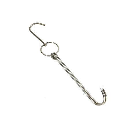Stainless Steel Double Ring Duck Cooker Hanger Outdoor Barbecue Hanging Hook Stand, 3 Centi Small Ring 23cm, 3 Centi Small Wax Ring 24.5cm, 3 Centi Large Wax Ring 33cm, 3 Centi Medium Wax Ring 29cm, 4 Centi  Steel Thick Short 24cm                      ...