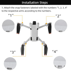 For DJI Mini 4 Pro Drone BRDRC Landing Gear Increased Height Leg