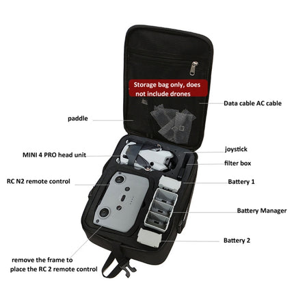 For DJI Mini 4 Pro BKANO Storage Bag Shoulder Bag Messenger Bag Suitcase